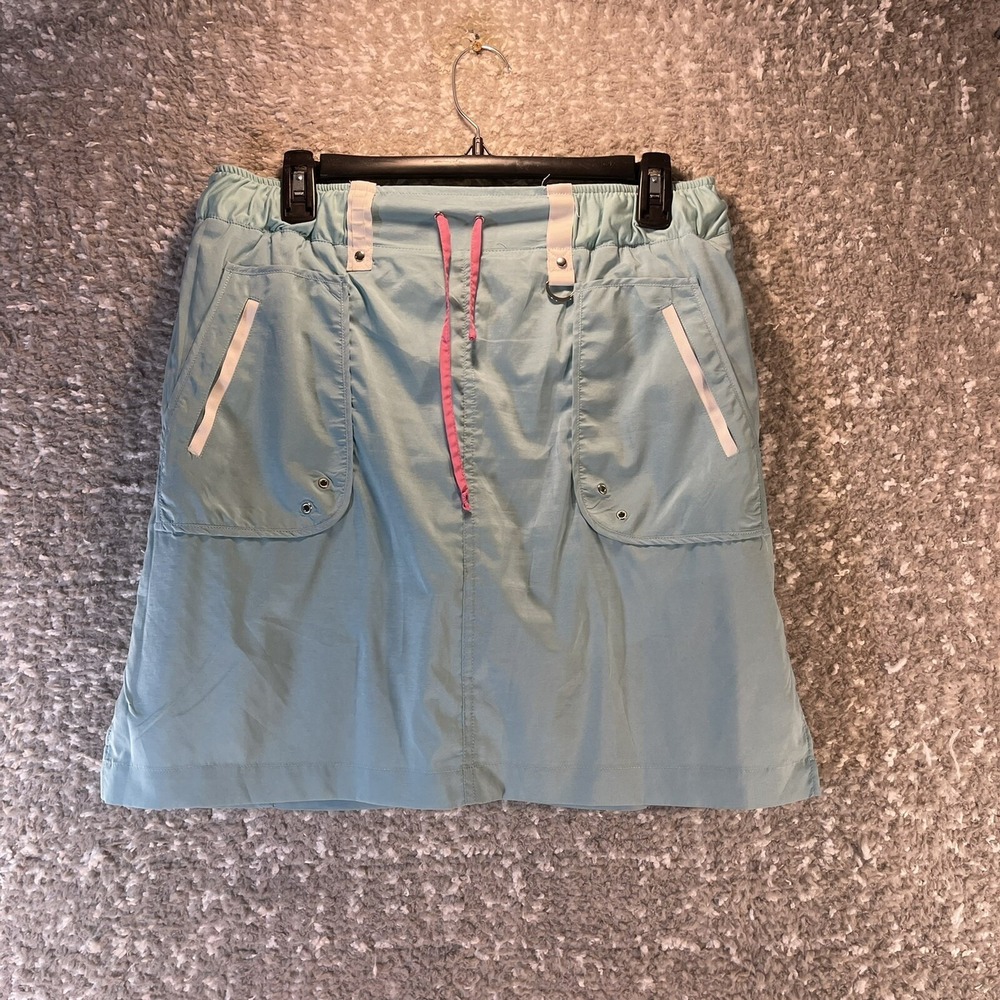 GG Blue Women's Size Medium Blue Pullon Skort Skirt Shorts Silver Accents Blue